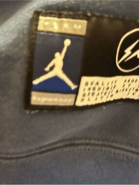 Jordan Navy Crewneck with Red Jumpman Tag
